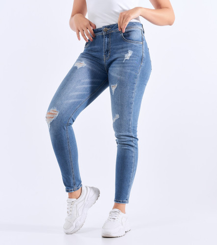 Jean Para Mujer Con Proceso Medio Y Rotos UnserAZ