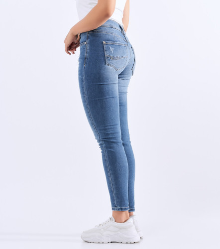 Jean Para Mujer Con Proceso Medio Y Rotos UnserAZ