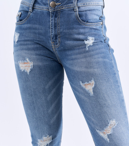 Jean Para Mujer Con Proceso Medio Y Rotos UnserAZ