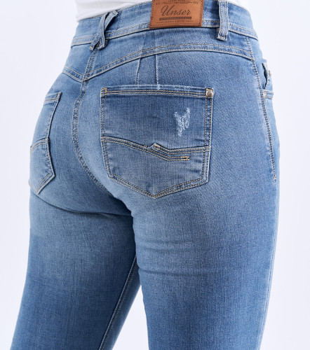 Jean Para Mujer Con Proceso Medio Y Rotos UnserAZ