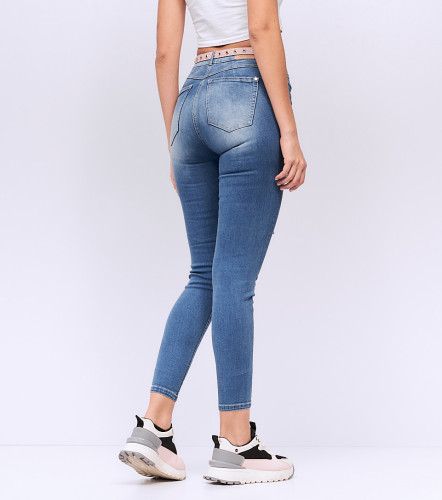 Jean Para Mujer Skinny Con Proceso Rotos Barcelona Dakota DerekAZ