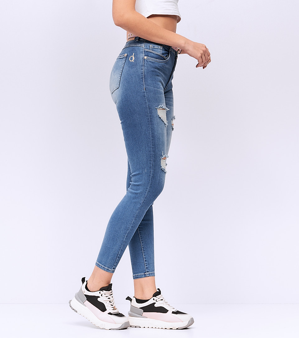 Jean Para Mujer Skinny Con Proceso Rotos Barcelona Dakota Derek 827958 AZ