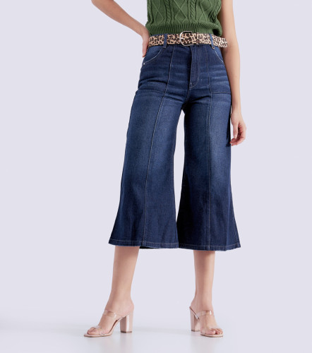 Jean Pra Mujer Tipo Culotte Bota Amplia Con Proceso Praga Farina DerekAZ