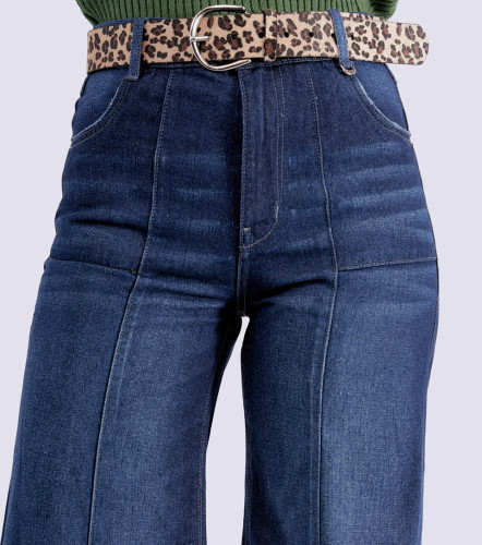 Jean Pra Mujer Tipo Culotte Bota Amplia Con Proceso Praga Farina DerekAZ