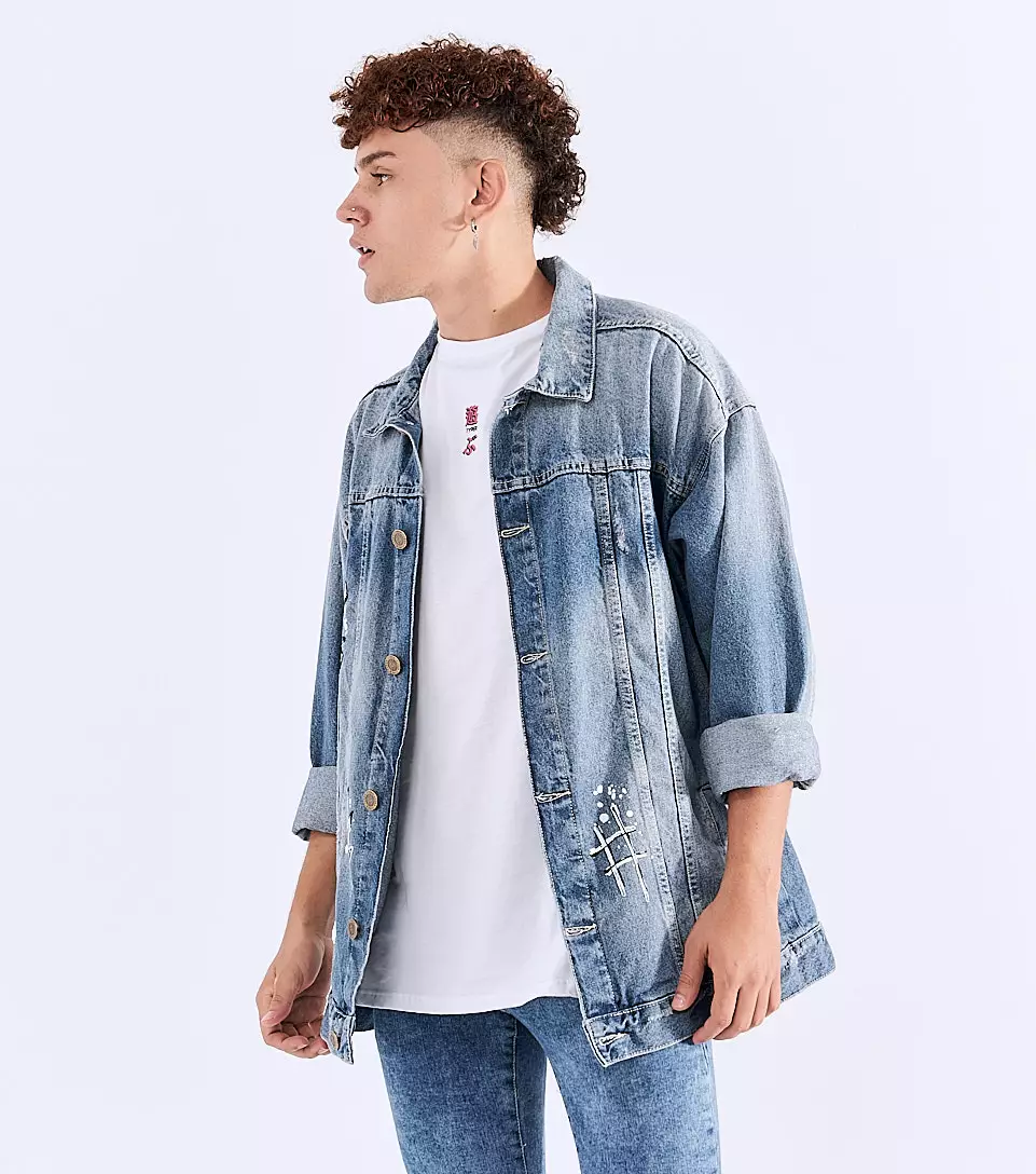 Juan Pablo Chaqueta En Denim Estampada TyperAZ