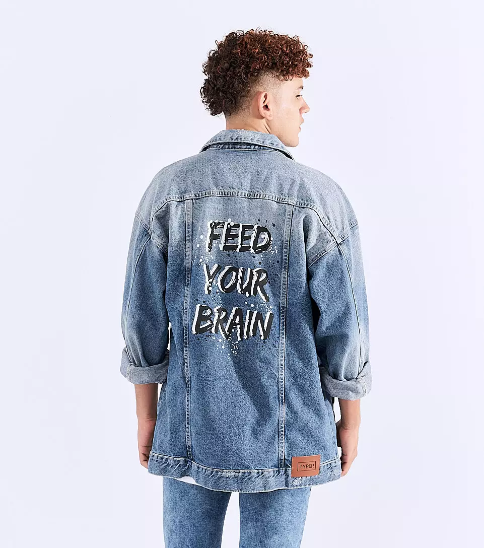 Juan Pablo Chaqueta En Denim Estampada TyperAZ