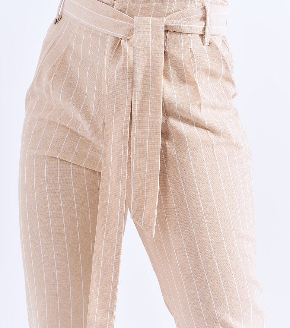 Pantalon Para Mujer Rayas Con Pretina Paper Bag Derek 824938 KQ