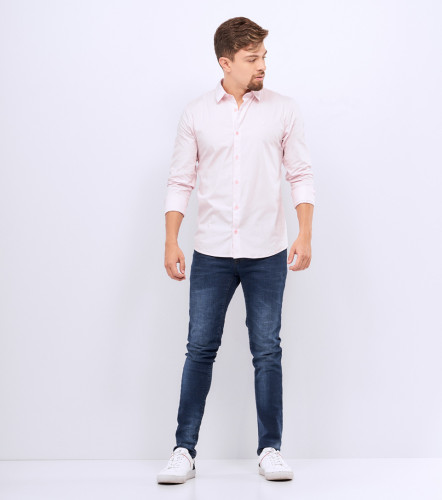 Camisa Billy Slim Popelina Strech Unicolor Sin Bolsillo UnserRC