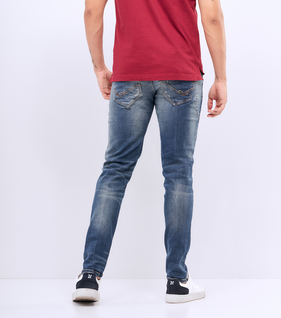 Jean Para Hombre Molderia Iron Con Proceso Medio Diseno En Relojero Unser 829550 AZ