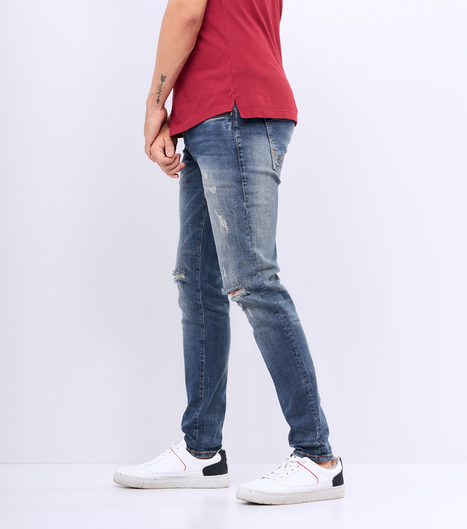 Jean Para Hombre Molderia Iron Con Proceso Medio Diseno En Relojero Unser 829550 AZ