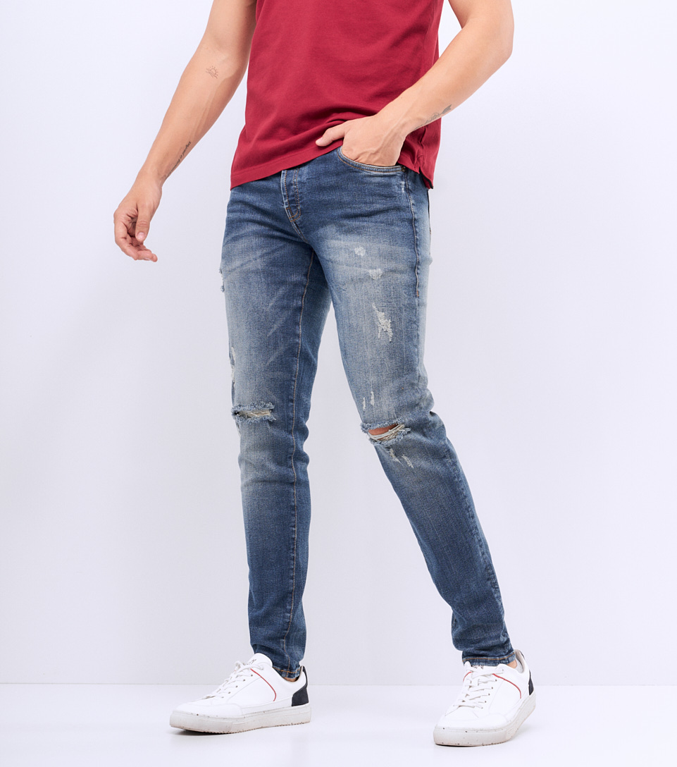 Jean Para Hombre Molderia Iron Con Proceso Medio Diseno En Relojero Unser 829550 AZ