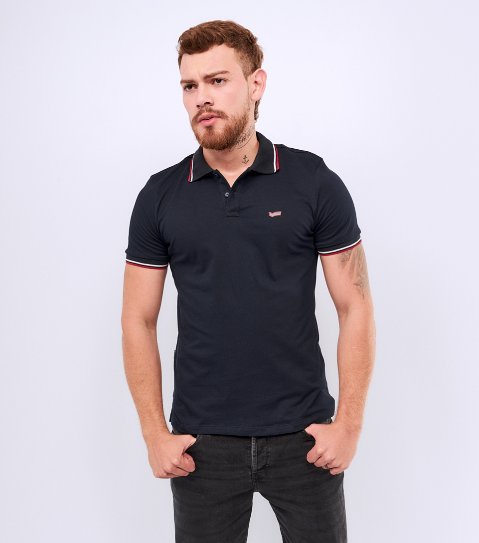 Ende Polo Slim Fit Masculina Gas 829693 AO
