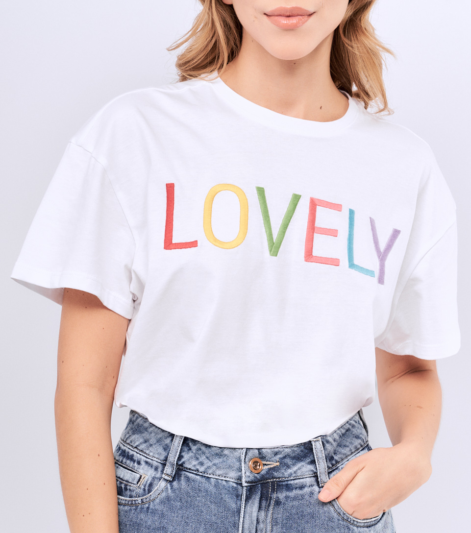 Camiseta Para Mujer Con Bordado Derek Lovely 829729 BL
