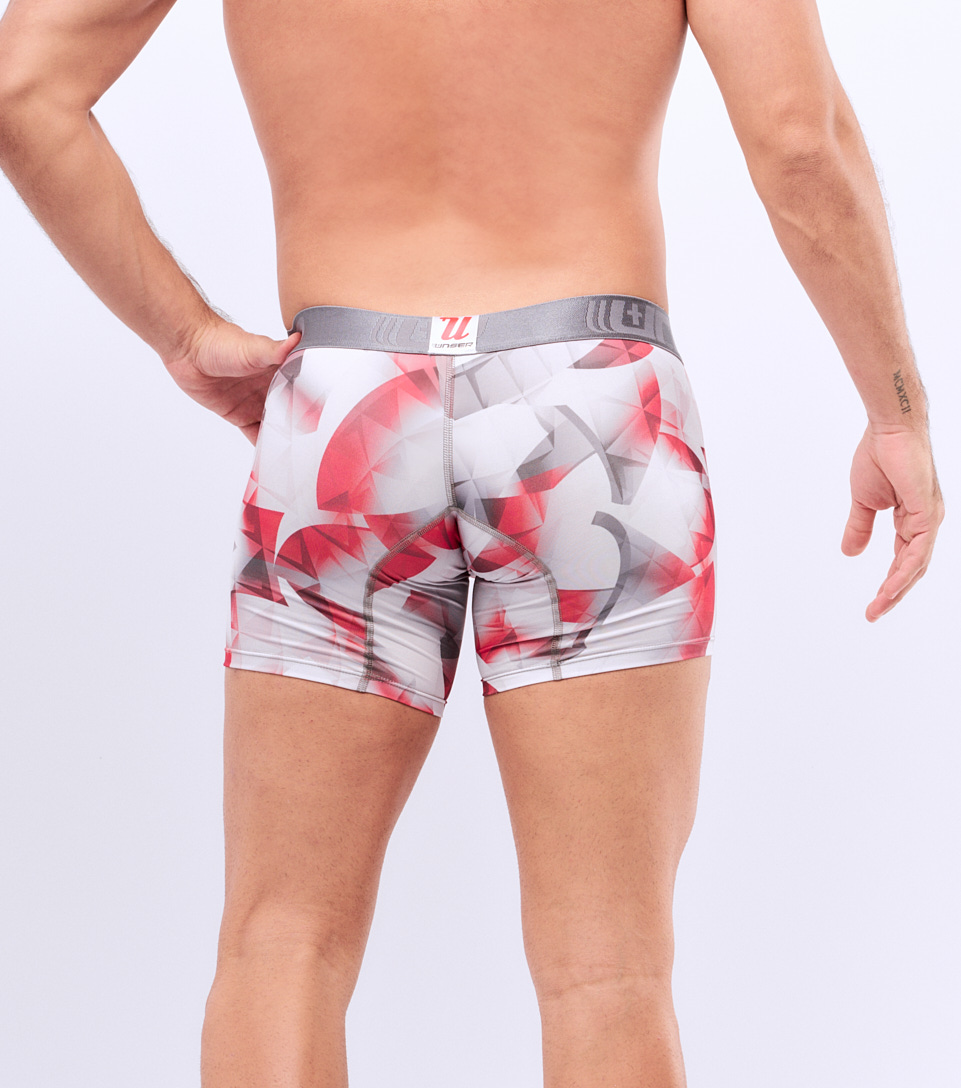 Boxer Para Hombre Estampado Con Elastico Marcado Unser 830944 RJ