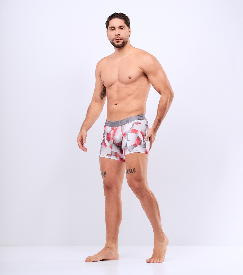 Boxer Para Hombre Estampado Con Elastico Marcado Unser 830944 RJ