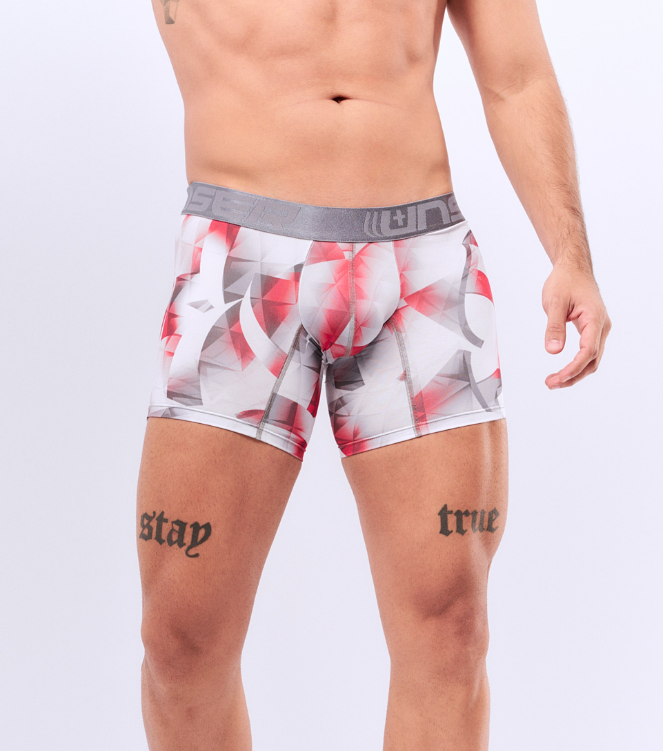Boxer Para Hombre Estampado Con Elastico Marcado Unser 830944 RJ