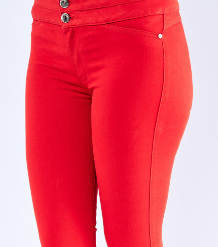 Jean Para Mujer Skinny Pretina Con Corte Barcelona Fernanda DerekRJ