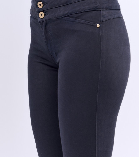 Jean Para Mujer Skinny Pretina Con Corte Barcelona Fernanda DerekAZ