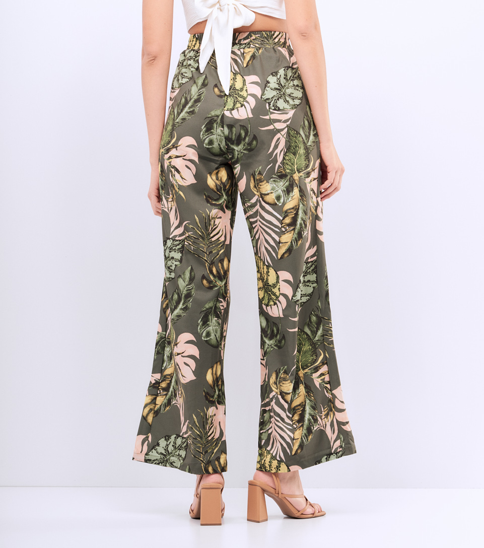 Pantalon De Mujer Estampado Pretina Encauchada Derek 828159 VD