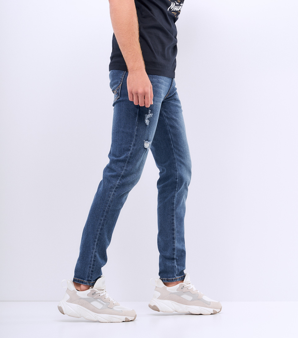 Jean Para Hombre Molderia Foil Con Proceso Medio Cinco Bolsillos Unser 829930 AZ
