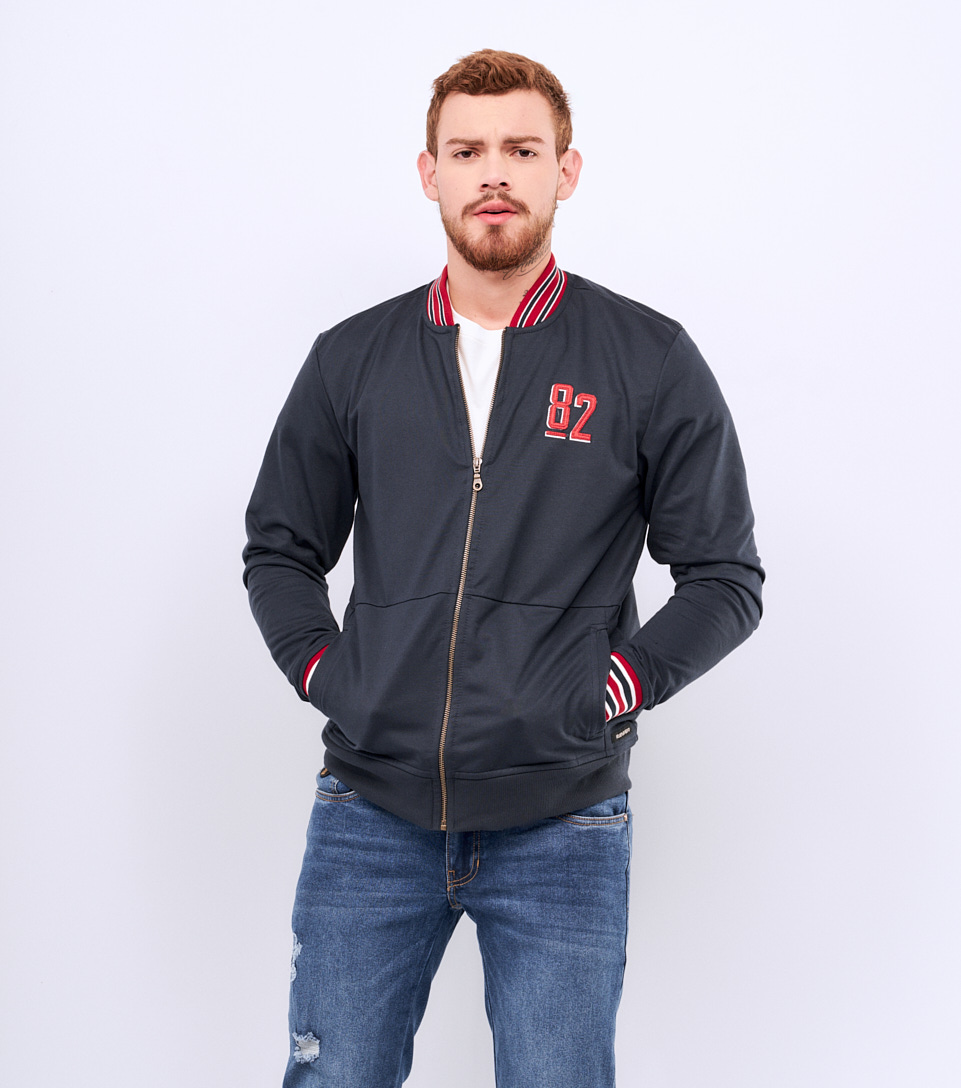 Buzo Para Hombre Unicolor Con Cremallera En Delantero Unser 830871 AZ
