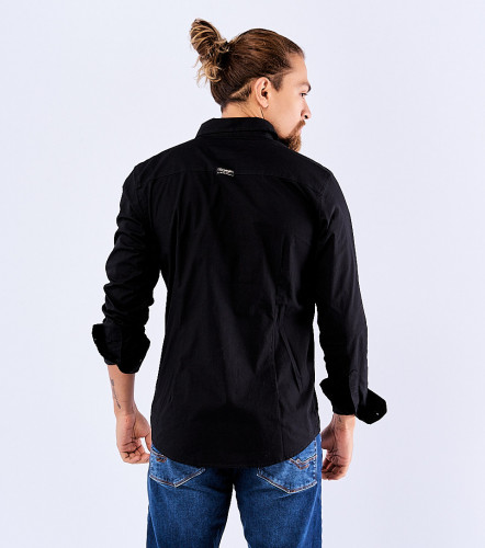 Camisa Billy Slim Popelina Strech Unicolor Sin Bolsillo UnserNG