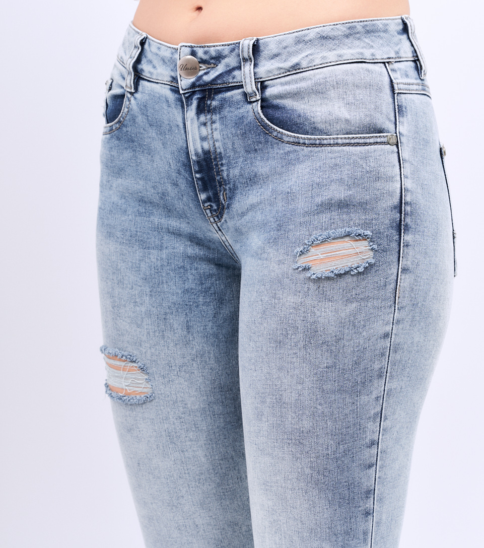 Jean Para Mujer Con Proceso Claro Y Rotos Unser 829920 AZ