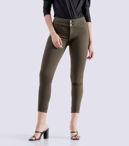 Jean Para Mujer Skinny Pretina Con Corte Barcelona Fernanda DerekVD