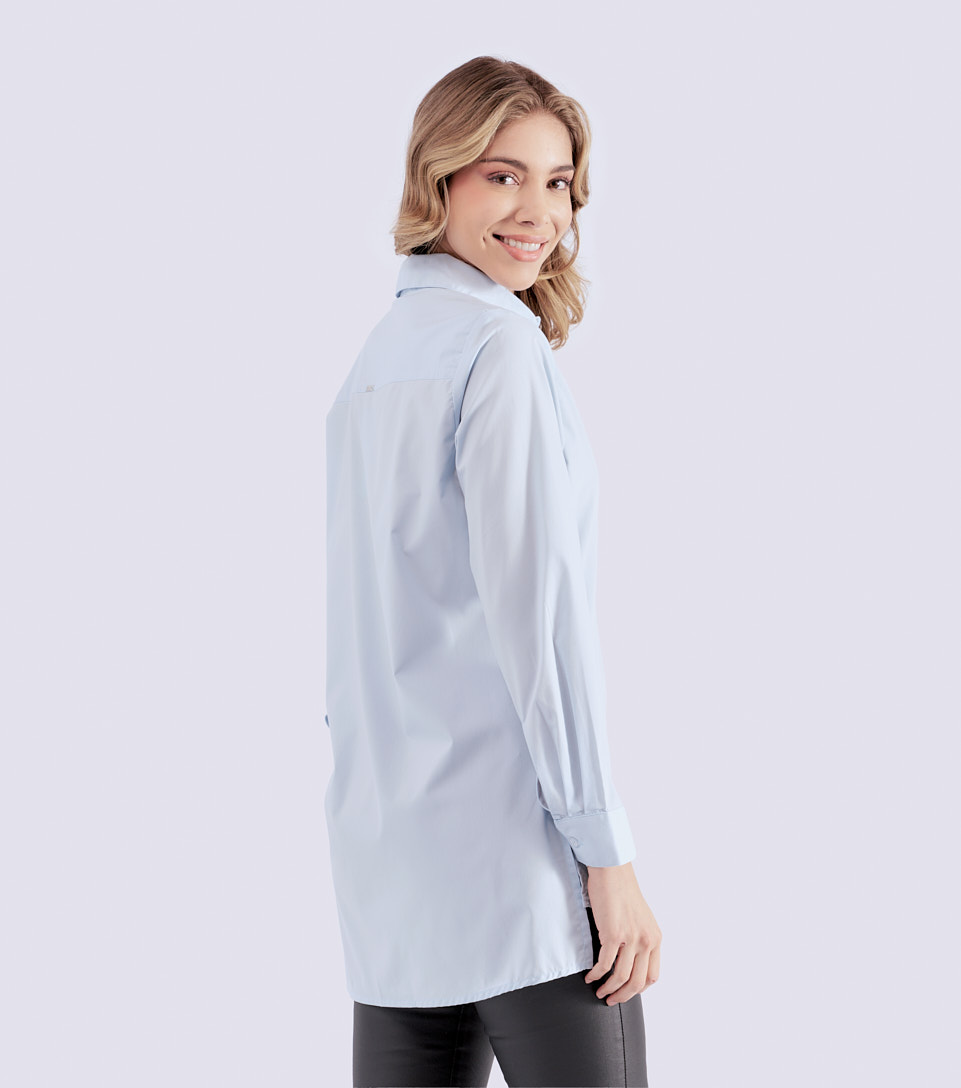 Blusa Camisera De Mujer Manga Larga Combinada Derek 827997 AC