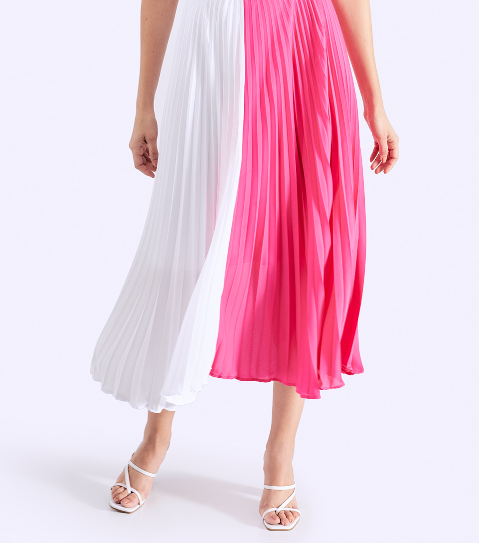 Falda Plisada Bicolor Para Mujer Derek 828271 FS