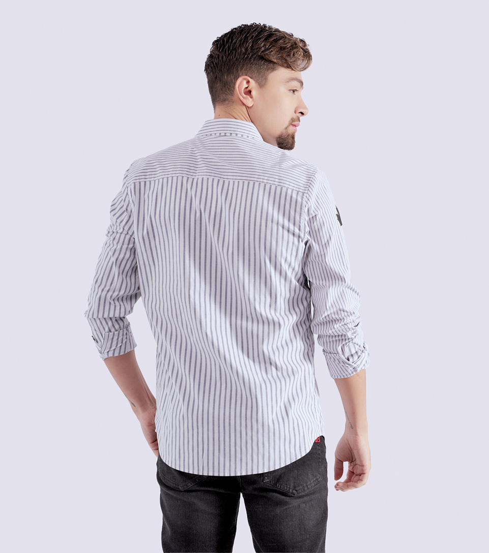 Simon camisa slim manga larga masculina groggy 827886