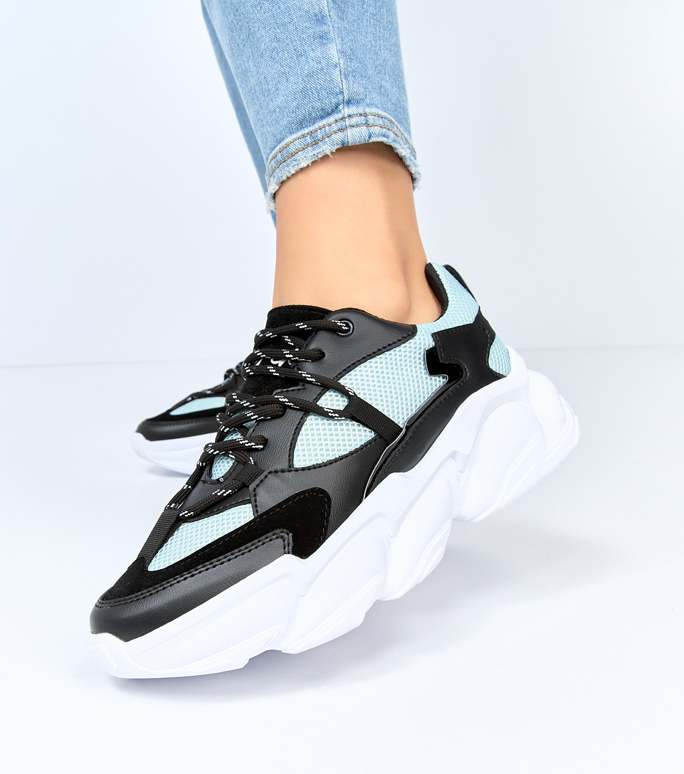 Tenis Negros Derek Tenis Combinados Con Punteras Derek 824899