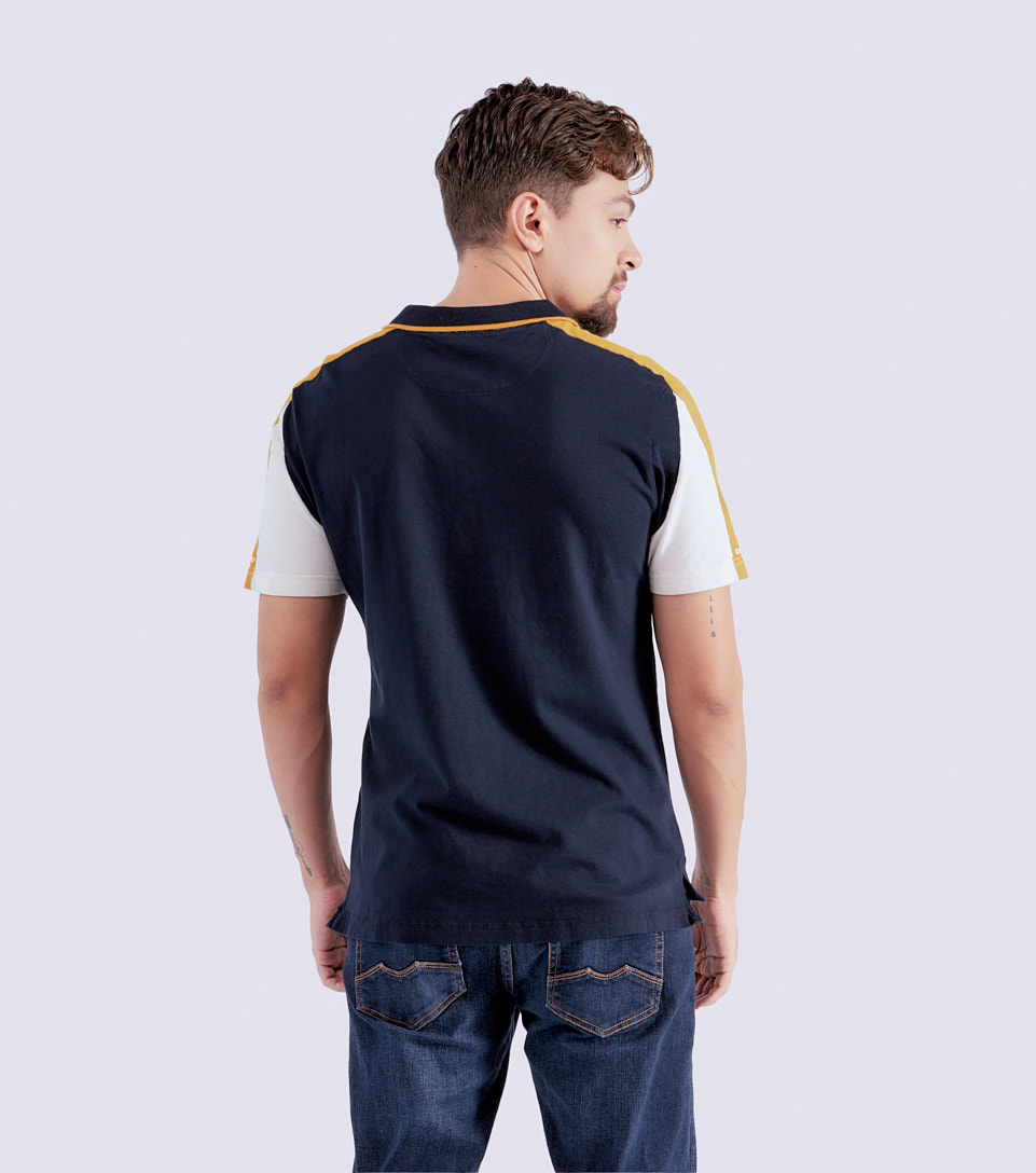 Polo Para Hombre Molderia Comfort Combinado Manga Corta Con Bordado Y Cremallera Unser 826845 AZ