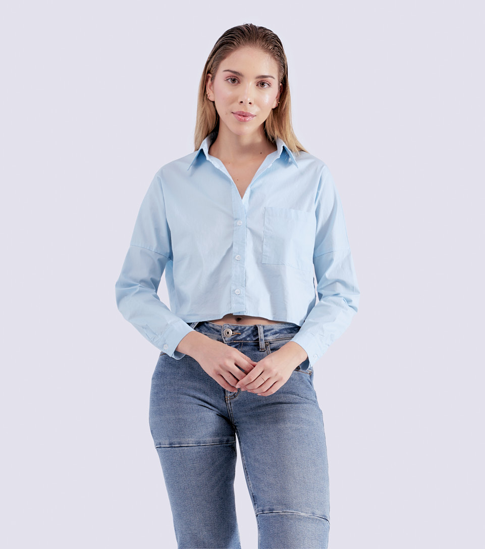 Blusa Camisera Unicolor Con Bolsillo Unser 823978 AC