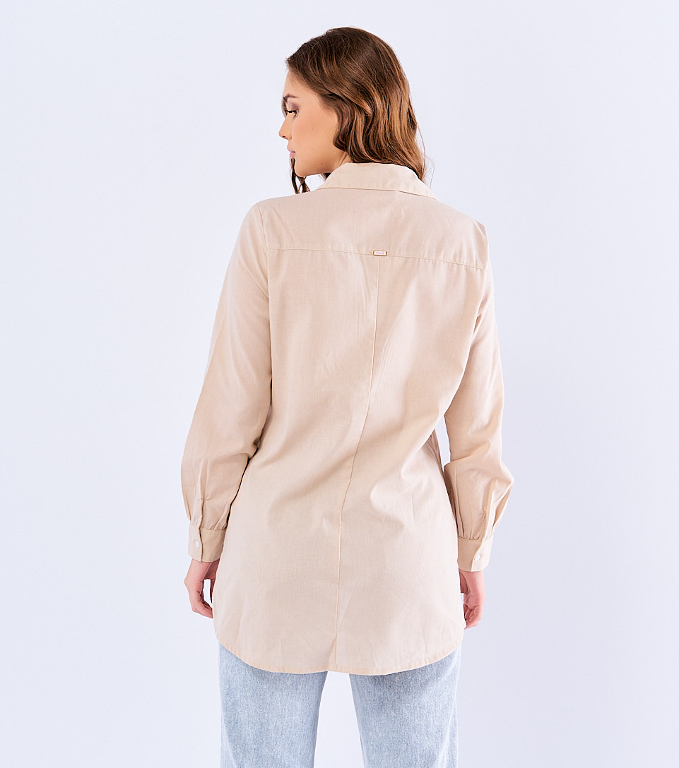 Camisa Para Mujer Oversize Manga Larga Saray Derek 826464 BG
