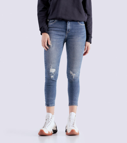 Jean Para Mujer Con Proceso Medio Y Rotos UnserAZ