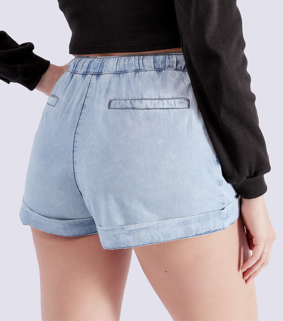 Short Jean Delhi Para Dama Con Elastico Typer 828917 AZ