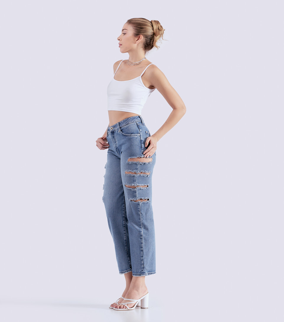 Jean Para Mujer Con Aberturas En Costados Praga Violett Derek 829823 AZ