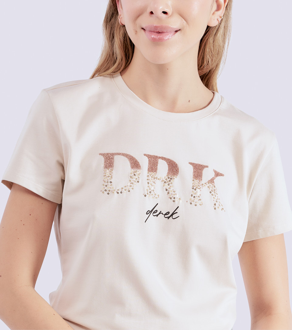 Camiseta Para Mujer Unicolor Manga Corta Derek 832367 AR