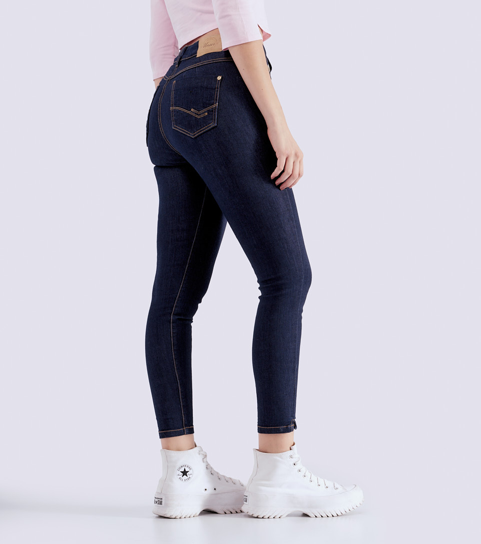 Jean Para Mujer Skinny Con Proceso Oscuro Sin Rotos Unser 830930 AZ
