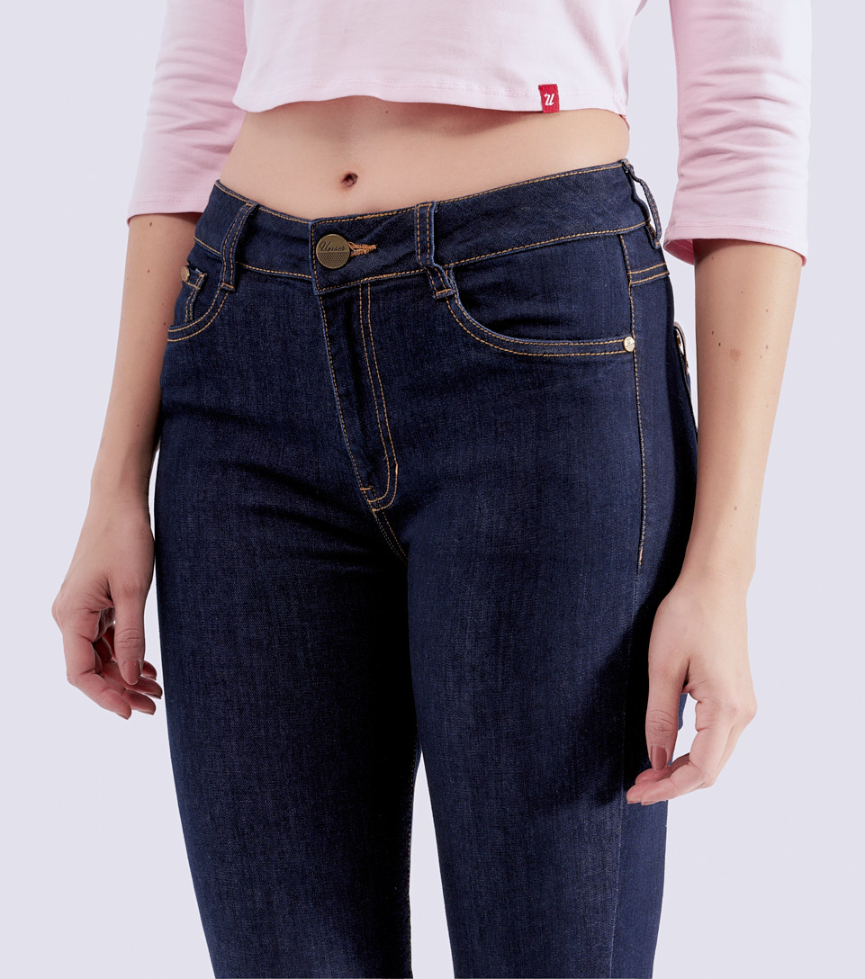 Jean Para Mujer Skinny Con Proceso Oscuro Sin Rotos Unser 830930 AZ