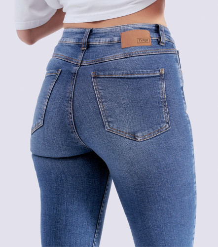 Jean Stretch Mujer Tiro Alto Kat TyperAZ
