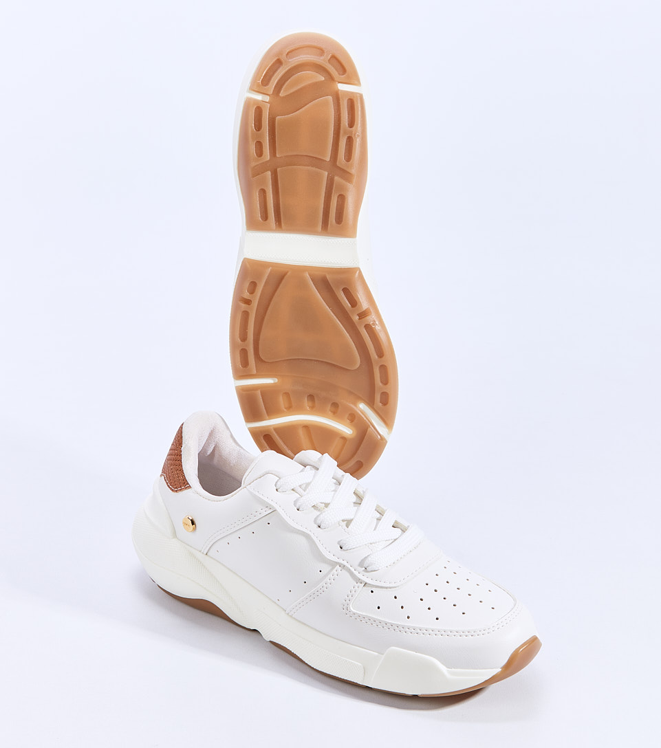 Tenis Dama Unicolor Con Pieza En Contraste 821786 BL