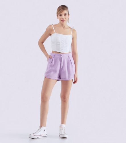 Sofia Short De Pliegues Y Bolsillos Diagonales UnserLI