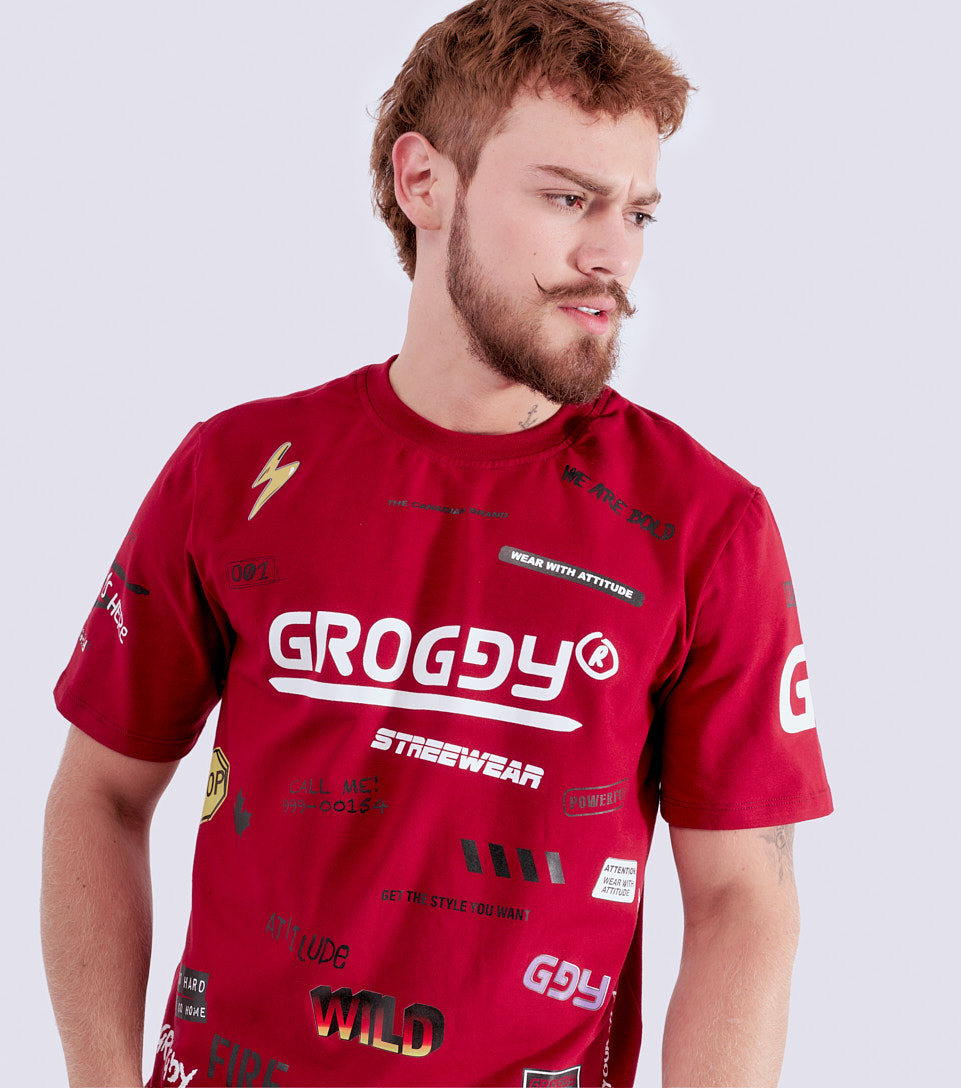 Bear T Shirt Regular Masculina Groggy 832856 RO