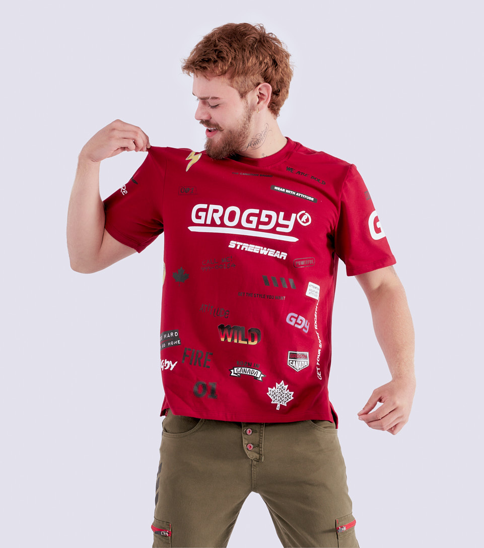 Bear T Shirt Regular Masculina Groggy 832856 RO
