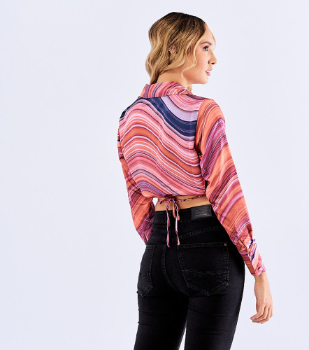 Blusa Para Mujer Camisera Manga Larga UnserFS