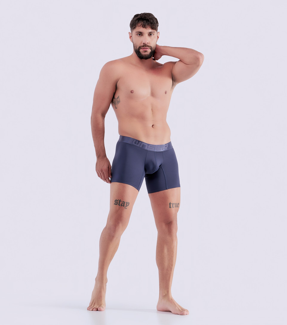 Boxer Para Hombre Bipack Unicolor Con Elastico Marcado Texto Unser 831759 CU