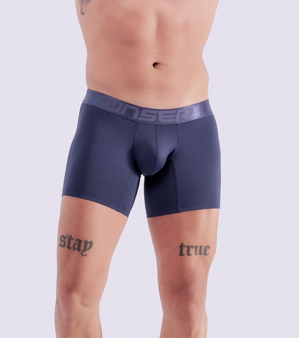 Boxer Para Hombre Bipack Unicolor Con Elastico Marcado Texto Unser 831759 CU