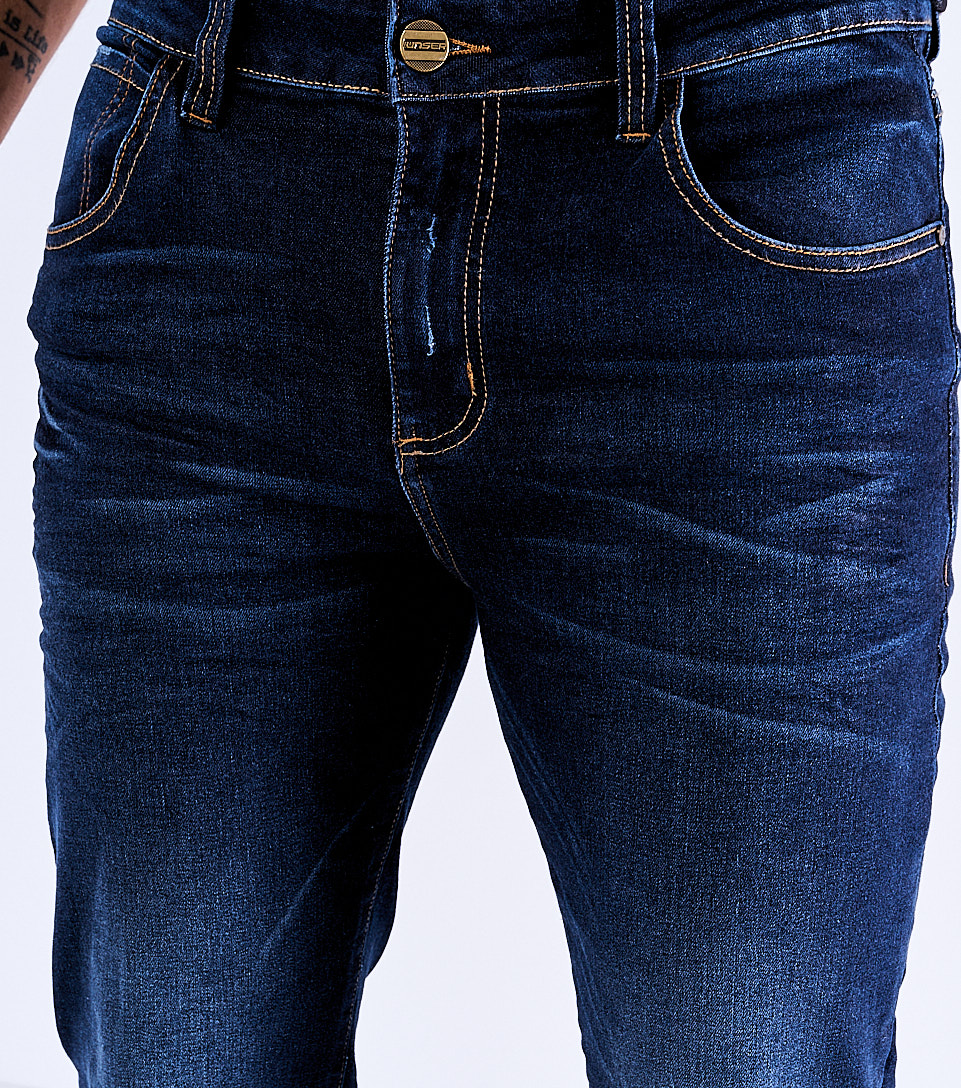 Iron Leandro Jean Para Hombre Con Proceso Alto Y Desgaste Unser 829554 AZ